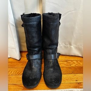 Authentic Fur Lined Jimmy Choo boot - Size 37 - Charcoal